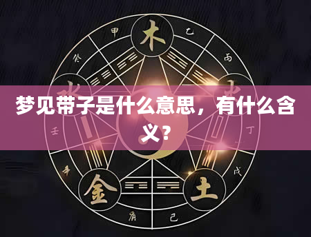 梦见带子是什么意思，有什么含义？