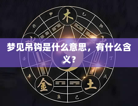 梦见吊钩是什么意思，有什么含义？