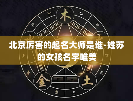 北京厉害的起名大师是谁-姓苏的女孩名字唯美