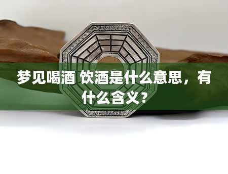 梦见喝酒 饮酒是什么意思，有什么含义？