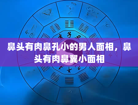 鼻头有肉鼻孔小的男人面相，鼻头有肉鼻翼小面相