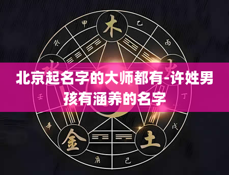 北京起名字的大师都有-许姓男孩有涵养的名字