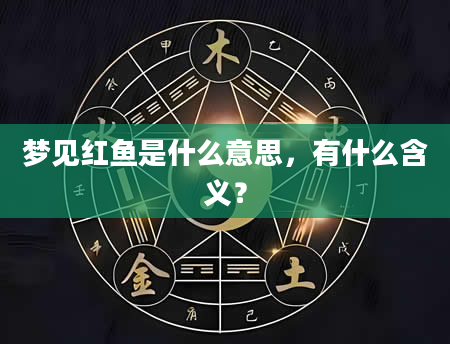 梦见红鱼是什么意思，有什么含义？