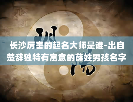 长沙厉害的起名大师是谁-出自楚辞独特有寓意的薛姓男孩名字