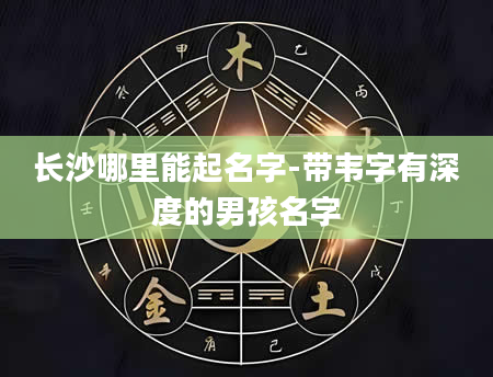 长沙哪里能起名字-带韦字有深度的男孩名字