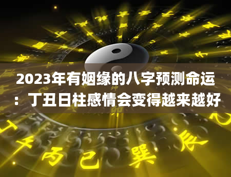 2023年有姻缘的八字预测命运：丁丑日柱感情会变得越来越好