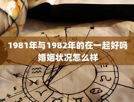 1981年与1982年的在一起好吗 婚姻状况怎么样