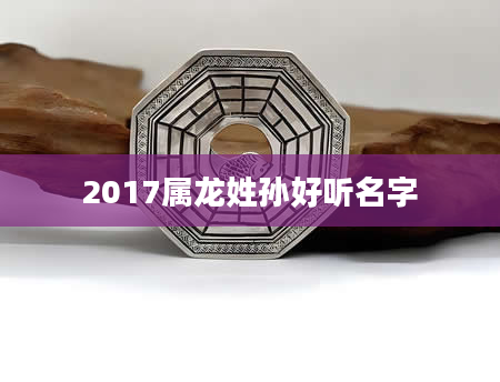 2017属龙姓孙好听名字