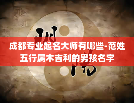 成都专业起名大师有哪些-范姓五行属木吉利的男孩名字