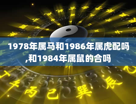 1978年属马和1986年属虎配吗,和1984年属鼠的合吗