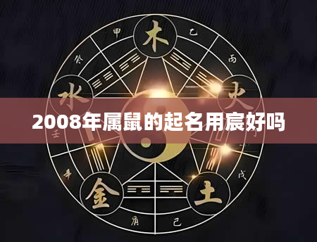 2008年属鼠的起名用宸好吗
