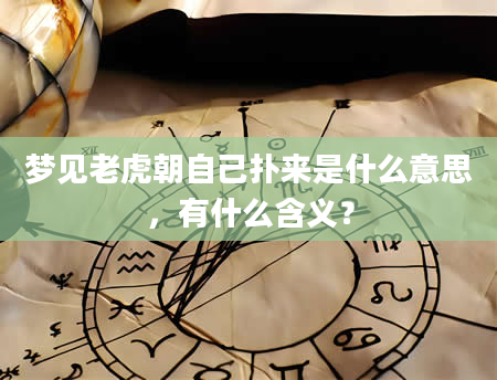 梦见老虎朝自己扑来是什么意思，有什么含义？