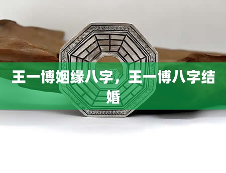王一博姻缘八字，王一博八字结婚