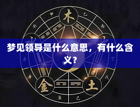 梦见领导是什么意思，有什么含义？