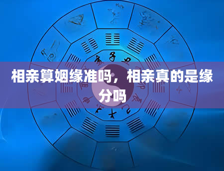 相亲算姻缘准吗，相亲真的是缘分吗