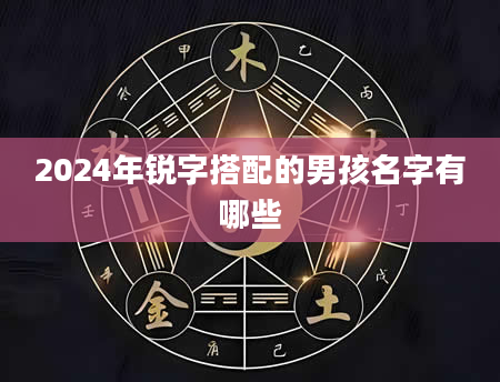 2024年锐字搭配的男孩名字有哪些