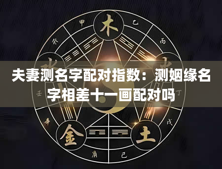 夫妻测名字配对指数：测姻缘名字相差十一画配对吗