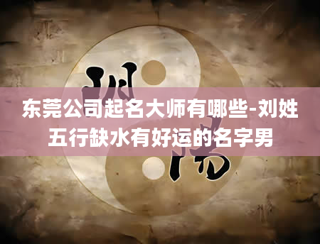 东莞公司起名大师有哪些-刘姓五行缺水有好运的名字男
