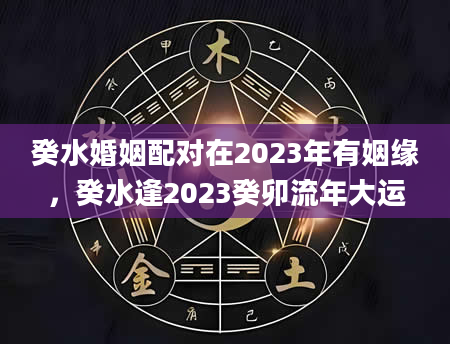 癸水婚姻配对在2023年有姻缘，癸水逢2023癸卯流年大运
