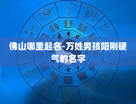 佛山哪里起名-万姓男孩阳刚硬气的名字