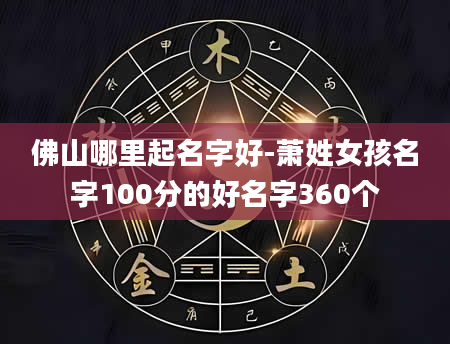 佛山哪里起名字好-萧姓女孩名字100分的好名字360个