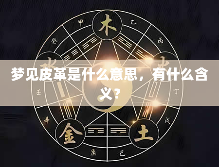 梦见皮革是什么意思，有什么含义？