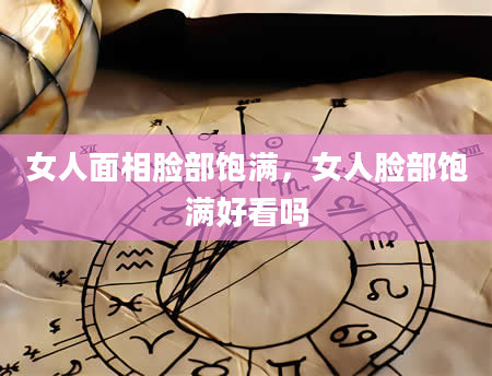 女人面相脸部饱满，女人脸部饱满好看吗