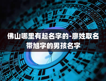 佛山哪里有起名字的-廖姓取名带旭字的男孩名字