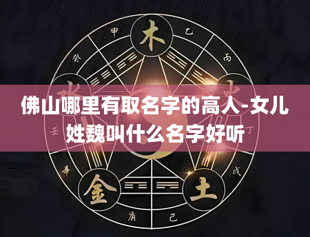 佛山哪里有取名字的高人-女儿姓魏叫什么名字好听