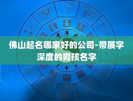 佛山起名哪家好的公司-带展字深度的男孩名字