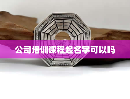 公司培训课程起名字可以吗