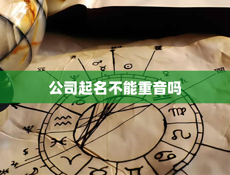 公司起名不能重音吗