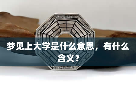 梦见上大学是什么意思，有什么含义？