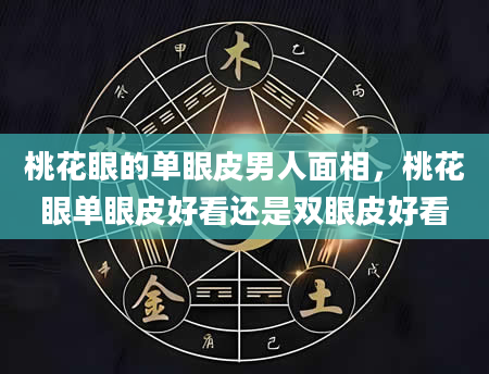 桃花眼的单眼皮男人面相，桃花眼单眼皮好看还是双眼皮好看