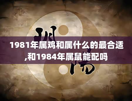 1981年属鸡和属什么的最合适,和1984年属鼠能配吗