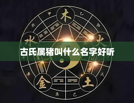 古氏属猪叫什么名字好听