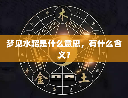 梦见水貂是什么意思，有什么含义？