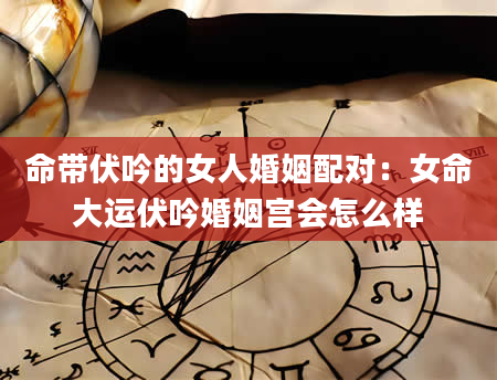 命带伏吟的女人婚姻配对：女命大运伏吟婚姻宫会怎么样