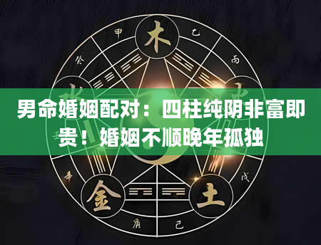 男命婚姻配对：四柱纯阴非富即贵！婚姻不顺晚年孤独