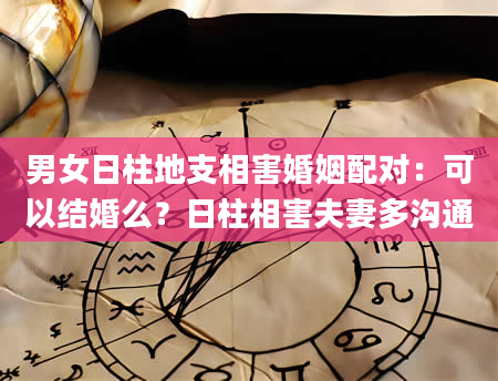 男女日柱地支相害婚姻配对：可以结婚么？日柱相害夫妻多沟通