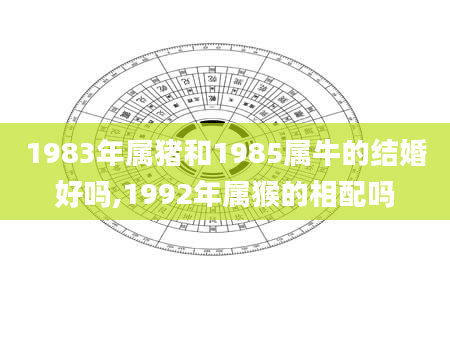 1983年属猪和1985属牛的结婚好吗,1992年属猴的相配吗