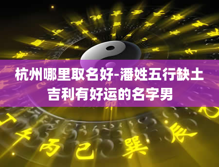 杭州哪里取名好-潘姓五行缺土吉利有好运的名字男