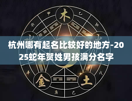 杭州哪有起名比较好的地方-2025蛇年贺姓男孩满分名字