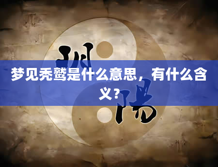 梦见秃鹫是什么意思，有什么含义？