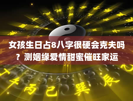 女孩生日占8八字很硬会克夫吗？测姻缘爱情甜蜜催旺家运