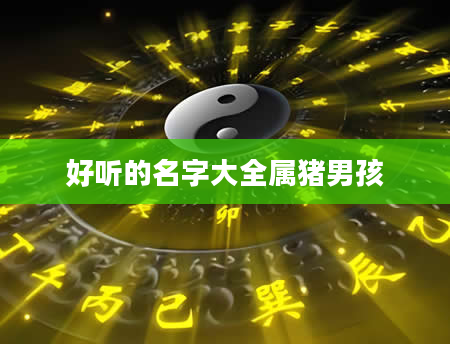 好听的名字大全属猪男孩