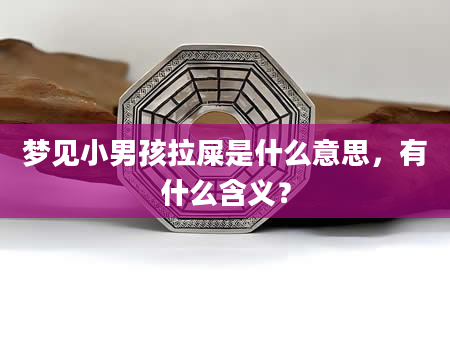 梦见小男孩拉屎是什么意思，有什么含义？