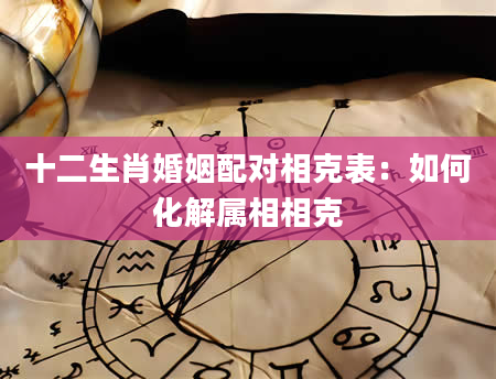 十二生肖婚姻配对相克表：如何化解属相相克