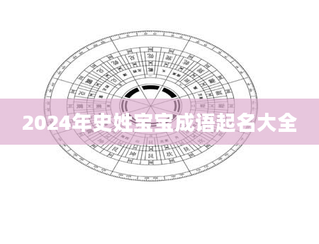 2024年史姓宝宝成语起名大全