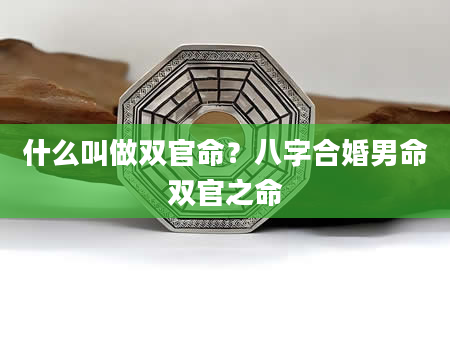 什么叫做双官命？八字合婚男命双官之命